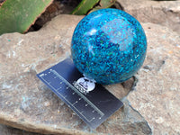 Polished Chrysocolla Conglomerate Sphere x 1 From Congo