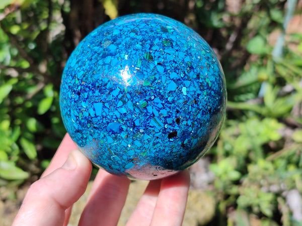 Polished Chrysocolla Conglomerate Sphere x 1 From Congo