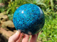 Polished Chrysocolla Conglomerate Sphere x 1 From Congo