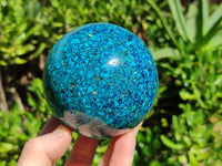 Polished Chrysocolla Conglomerate Sphere x 1 From Congo