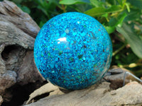 Polished Chrysocolla Conglomerate Sphere x 1 From Congo