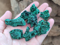 Natural Silky Malachite Specimens x 41 From Kasompe, Congo