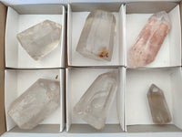 Polished Clear Quartz Crystals x 6 From Madagascar