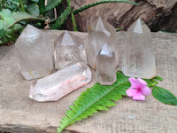 Polished Clear Quartz Crystals x 6 From Madagascar