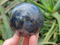 Polished Iolite Spheres x 2 From Ambatofinandrahana, Madagascar