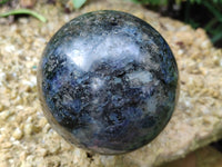 Polished Iolite Spheres x 2 From Ambatofinandrahana, Madagascar