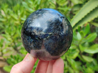 Polished Iolite Spheres x 2 From Ambatofinandrahana, Madagascar