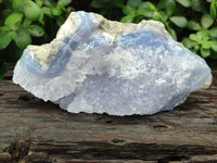 Natural Blue Lace Agate Geode Specimens x 3 From Malawi