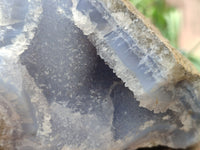 Natural Blue Lace Agate Geode Specimens x 3 From Malawi