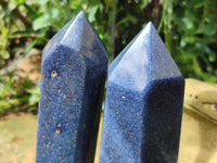 Polished Lazulite Points x 2 From Madagascar