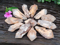 Natural Pineapple Candle Quartz Crystals x 35 From Antsirabe, Madagascar