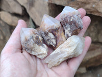 Natural Pineapple Candle Quartz Crystals x 35 From Antsirabe, Madagascar