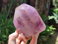 Polished Chevron Amethyst Points x 2 from Ankazobe, Madagascar