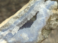 Polished On One Side Blue Lace Agate x 12 From Malawi