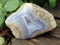 Polished On One Side Blue Lace Agate x 12 From Malawi