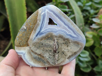 Polished Blue Lace Agate Geodes x 6 From Malawi