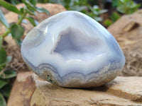 Polished Blue Lace Agate Geodes x 6 From Malawi