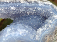 Natural Blue Lace Agate Geode Specimens x 3 From Nsanje, Malawi