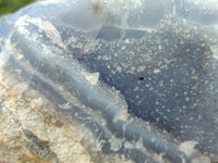 Natural Blue Lace Agate Geode Specimens x 3 From Nsanje, Malawi