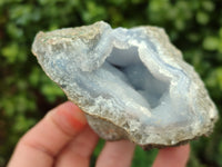 Natural Blue Lace Agate Geode Specimens x 3 From Nsanje, Malawi