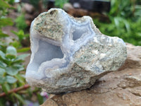 Natural Blue Lace Agate Geode Specimens x 3 From Nsanje, Malawi