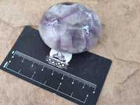 Polished Chevron Amethyst Palm Stones x 12 from Ankazobe, Madagascar