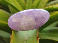 Polished Chevron Amethyst Palm Stones x 12 from Ankazobe, Madagascar