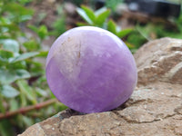 Polished Chevron Amethyst Palm Stones x 12 from Ankazobe, Madagascar