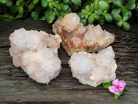 Natural Amethyst Spirit Quartz Clusters x 3 From Boekenhouthoek, South Africa