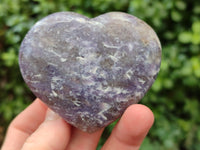 Polished Lepidolite with Pink Rubellite Hearts x 6 Ambatondrazaka, Madagascar