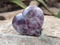 Polished Lepidolite with Pink Rubellite Hearts x 6 Ambatondrazaka, Madagascar