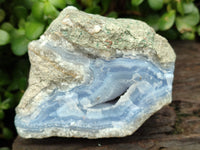 Natural Blue Lace Agate Geode Specimens x 3 From Nsanje, Malawi