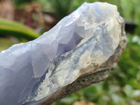 Natural Blue Lace Agate Geode Specimens x 3 From Nsanje, Malawi