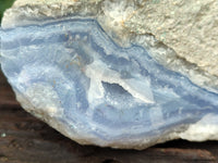 Natural Blue Lace Agate Geode Specimens x 3 From Nsanje, Malawi