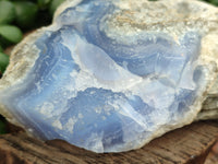 Natural Blue Lace Agate Geode Specimens x 3 From Nsanje, Malawi