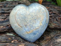 Polished Lazulite Hearts x 6 From Madagascar