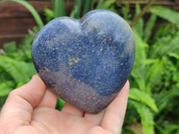 Polished Lazulite Hearts x 6 From Madagascar