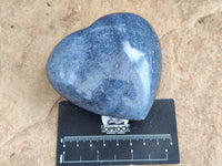 Polished Lazulite Hearts x 6 From Madagascar