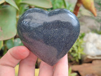 Polished Lazulite Hearts x 6 From Madagascar