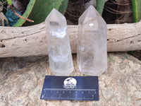 Polished Frosted Quartz Crystal Points x 6 From Madagascar