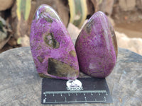 Polished Stichtite Standing Free Forms x 3 From Barberton, South Africa