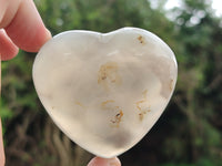 Polished Fossil Flower Agate Hearts x 8 From Antsahalova, Madagascar