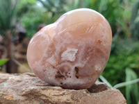 Polished Fossil Flower Agate Hearts x 8 From Antsahalova, Madagascar