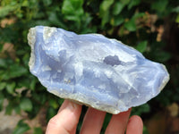 Natural Blue Lace Agate Geode Specimens x 2 From Malawi