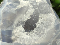 Natural Blue Lace Agate Geode Specimens x 2 From Malawi