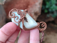 Hand Made Copper Wire Wrapped Pendants x 6 From Southern Africa