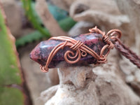 Hand Made Copper Wire Wrapped Pendants x 6 From Southern Africa