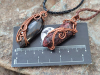 Hand Made Copper Wire Wrapped Pendants x 6 From Southern Africa