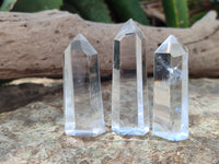 Polished Clear Quartz Crystals x 12 From Madagascar