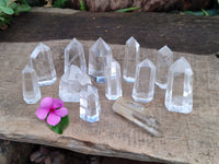 Polished Clear Quartz Crystals x 12 From Madagascar